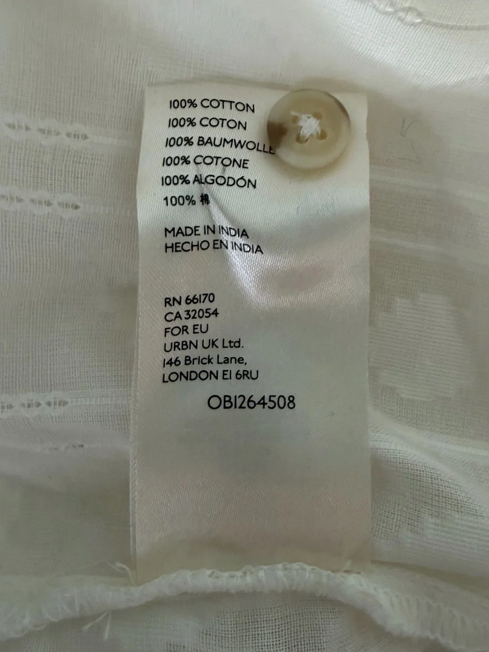 Anthropologie X Pilcro White Tie-Front Textured Camp Shirt M 100% Cotton